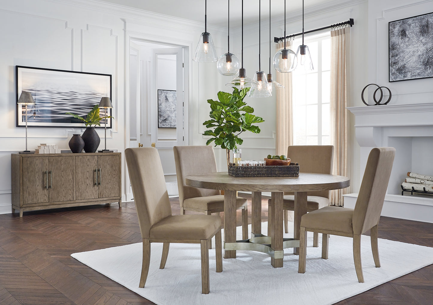 Chrestner Dining Table and 4 Chairs Milwaukee Furniture of Chicago - Furniture Store in Chicago Serving Humbolt Park, Roscoe Village, Avondale, & Homan Square