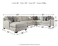Dellara 5-Piece Sectional with Chaise Milwaukee Furniture of Chicago - Furniture Store in Chicago Serving Humbolt Park, Roscoe Village, Avondale, & Homan Square