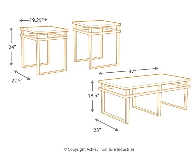 Laney Occasional Table Set (3/CN) Milwaukee Furniture of Chicago - Furniture Store in Chicago Serving Humbolt Park, Roscoe Village, Avondale, & Homan Square