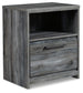 Baystorm One Drawer Night Stand Milwaukee Furniture of Chicago - Furniture Store in Chicago Serving Humbolt Park, Roscoe Village, Avondale, & Homan Square