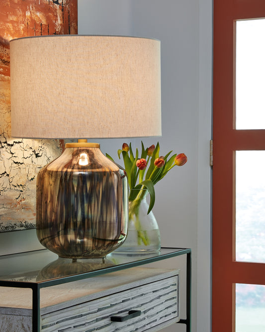 Jadstow Glass Table Lamp (1/CN) Milwaukee Furniture of Chicago - Furniture Store in Chicago Serving Humbolt Park, Roscoe Village, Avondale, & Homan Square