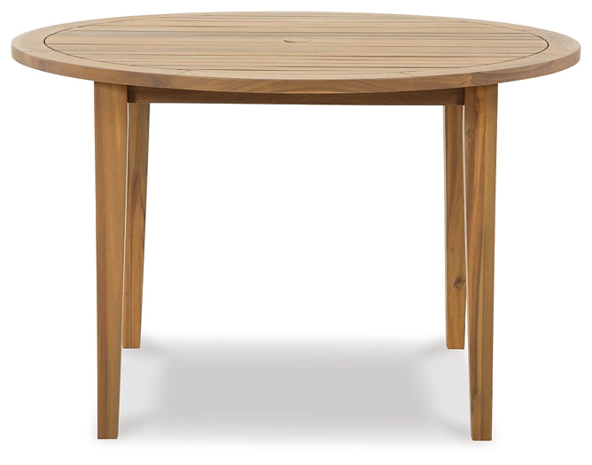 Janiyah Round Dining Table w/UMB OPT Milwaukee Furniture of Chicago - Furniture Store in Chicago Serving Humbolt Park, Roscoe Village, Avondale, & Homan Square