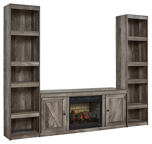 Wynnlow 3-Piece Entertainment Center with Electric Fireplace Milwaukee Furniture of Chicago - Furniture Store in Chicago Serving Humbolt Park, Roscoe Village, Avondale, & Homan Square