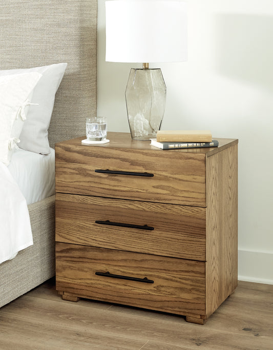 Dakmore Three Drawer Night Stand Milwaukee Furniture of Chicago - Furniture Store in Chicago Serving Humbolt Park, Roscoe Village, Avondale, & Homan Square
