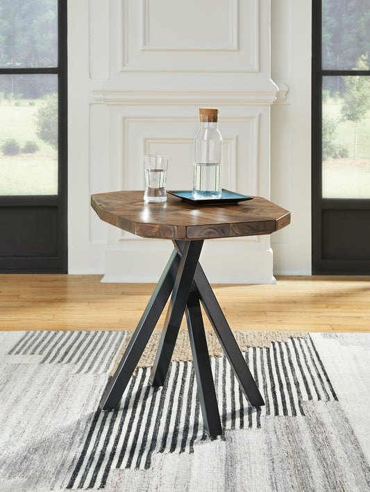 Haileeton Round End Table Milwaukee Furniture of Chicago - Furniture Store in Chicago Serving Humbolt Park, Roscoe Village, Avondale, & Homan Square