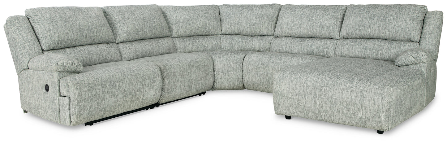 McClelland 5-Piece Reclining Sectional with Chaise Milwaukee Furniture of Chicago - Furniture Store in Chicago Serving Humbolt Park, Roscoe Village, Avondale, & Homan Square