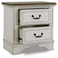 Brollyn Two Drawer Night Stand Milwaukee Furniture of Chicago - Furniture Store in Chicago Serving Humbolt Park, Roscoe Village, Avondale, & Homan Square