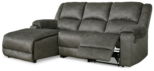 Benlocke 3-Piece Reclining Sectional with Chaise Milwaukee Furniture of Chicago - Furniture Store in Chicago Serving Humbolt Park, Roscoe Village, Avondale, & Homan Square