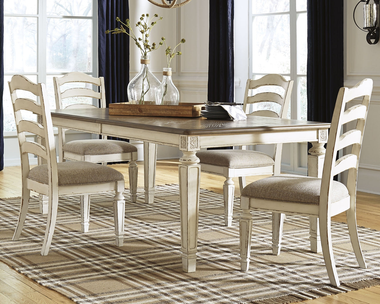 Realyn Dining Table and 8 Chairs Milwaukee Furniture of Chicago - Furniture Store in Chicago Serving Humbolt Park, Roscoe Village, Avondale, & Homan Square