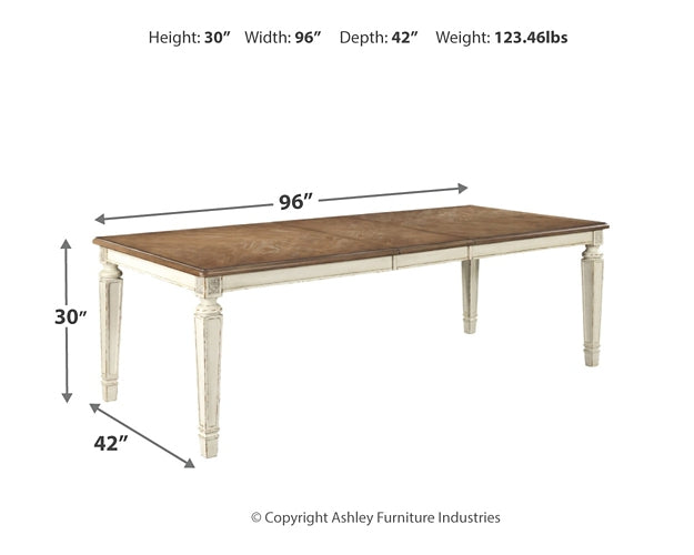 Realyn Dining Table and 8 Chairs Milwaukee Furniture of Chicago - Furniture Store in Chicago Serving Humbolt Park, Roscoe Village, Avondale, & Homan Square