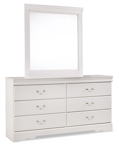 Anarasia Full Sleigh Headboard with Mirrored Dresser, Chest and 2 Nightstands Milwaukee Furniture of Chicago - Furniture Store in Chicago Serving Humbolt Park, Roscoe Village, Avondale, & Homan Square