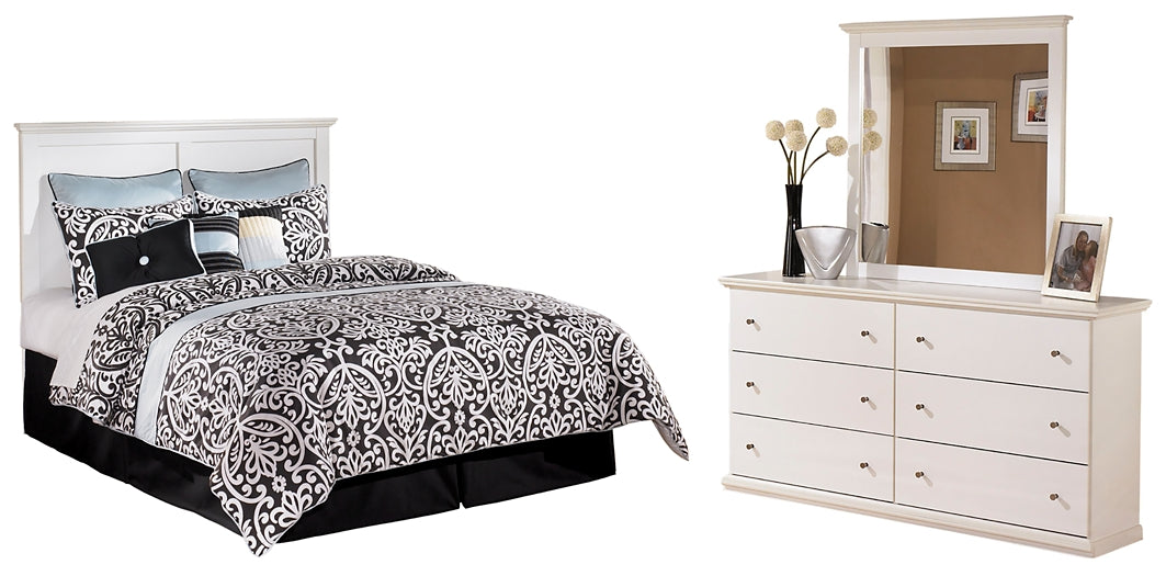Bostwick Shoals Queen/Full Panel Headboard with Mirrored Dresser Milwaukee Furniture of Chicago - Furniture Store in Chicago Serving Humbolt Park, Roscoe Village, Avondale, & Homan Square