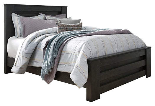 Brinxton Queen Panel Bed with 2 Nightstands Milwaukee Furniture of Chicago - Furniture Store in Chicago Serving Humbolt Park, Roscoe Village, Avondale, & Homan Square