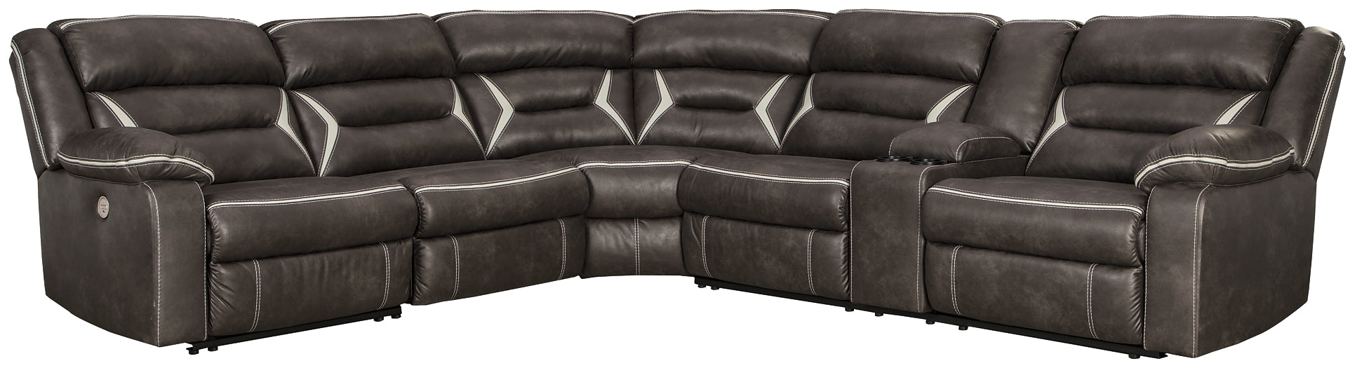 Kincord 4-Piece Sectional with Recliner Milwaukee Furniture of Chicago - Furniture Store in Chicago Serving Humbolt Park, Roscoe Village, Avondale, & Homan Square