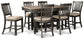 Tyler Creek Counter Height Dining Table and 6 Barstools Milwaukee Furniture of Chicago - Furniture Store in Chicago Serving Humbolt Park, Roscoe Village, Avondale, & Homan Square