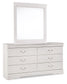 Anarasia Twin Sleigh Headboard with Mirrored Dresser and 2 Nightstands Milwaukee Furniture of Chicago - Furniture Store in Chicago Serving Humbolt Park, Roscoe Village, Avondale, & Homan Square