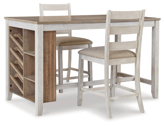 Skempton Counter Height Dining Table and 2 Barstools Milwaukee Furniture of Chicago - Furniture Store in Chicago Serving Humbolt Park, Roscoe Village, Avondale, & Homan Square