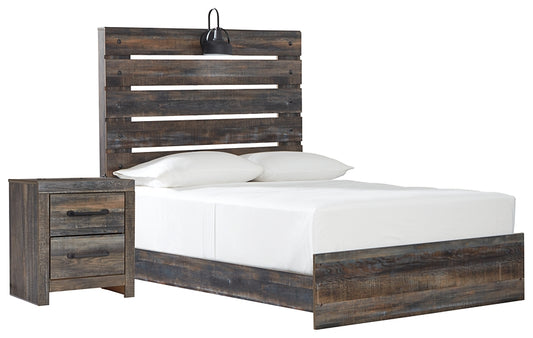 Drystan Twin Panel Bed with Nightstand Milwaukee Furniture of Chicago - Furniture Store in Chicago Serving Humbolt Park, Roscoe Village, Avondale, & Homan Square