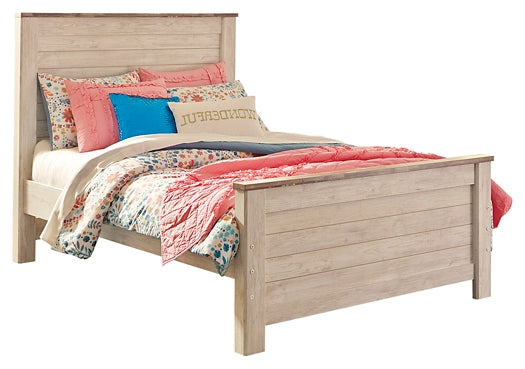 Willowton Twin Panel Bed with Nightstand Milwaukee Furniture of Chicago - Furniture Store in Chicago Serving Humbolt Park, Roscoe Village, Avondale, & Homan Square