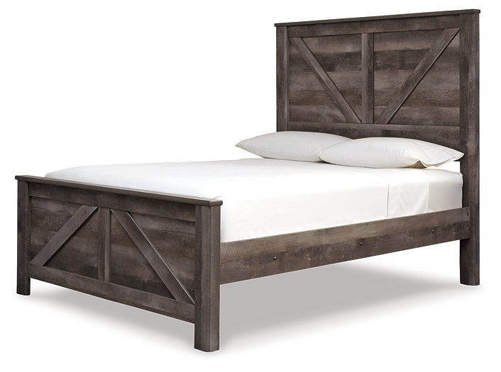 Wynnlow Queen Crossbuck Panel Bed with Dresser Milwaukee Furniture of Chicago - Furniture Store in Chicago Serving Humbolt Park, Roscoe Village, Avondale, & Homan Square