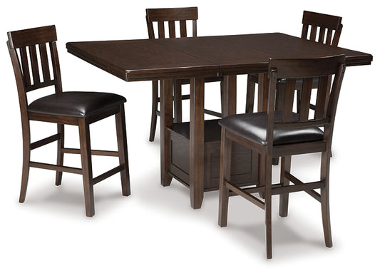 Haddigan Counter Height Dining Table and 4 Barstools Milwaukee Furniture of Chicago - Furniture Store in Chicago Serving Humbolt Park, Roscoe Village, Avondale, & Homan Square
