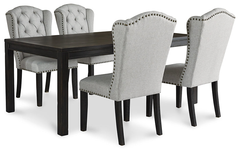 Jeanette Dining Table and 4 Chairs Milwaukee Furniture of Chicago - Furniture Store in Chicago Serving Humbolt Park, Roscoe Village, Avondale, & Homan Square