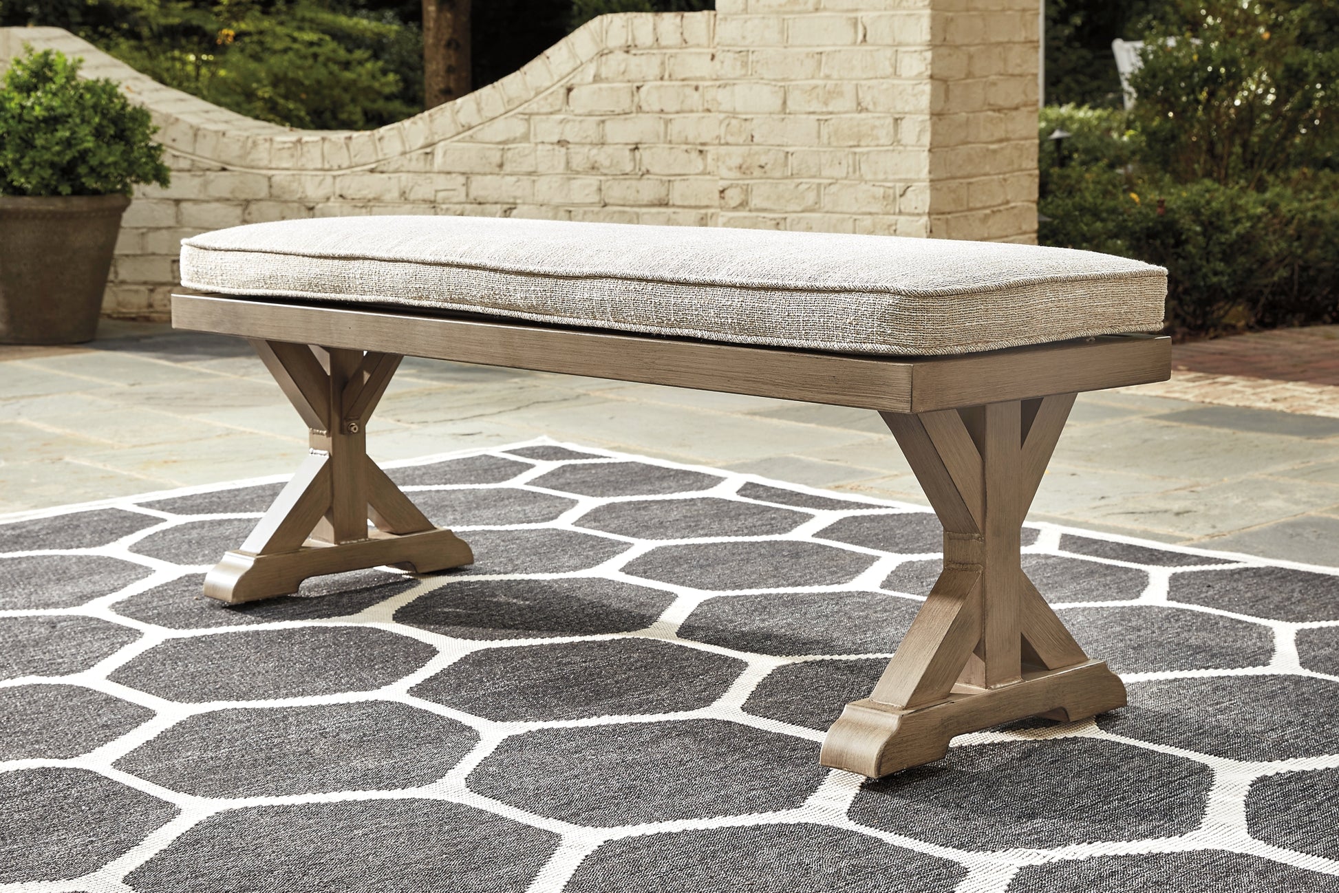 Beachcroft Outdoor Dining Table and 2 Chairs and 2 Benches Milwaukee Furniture of Chicago - Furniture Store in Chicago Serving Humbolt Park, Roscoe Village, Avondale, & Homan Square