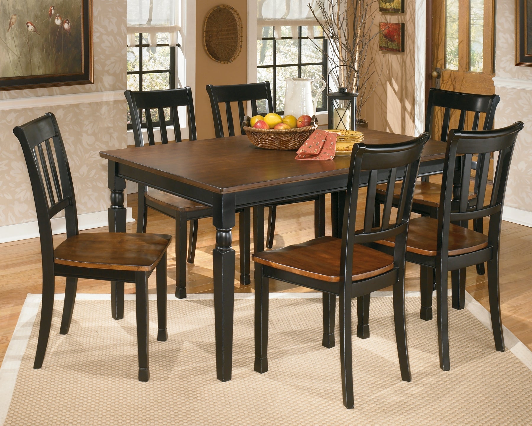 Owingsville Dining Table and 6 Chairs Milwaukee Furniture of Chicago - Furniture Store in Chicago Serving Humbolt Park, Roscoe Village, Avondale, & Homan Square