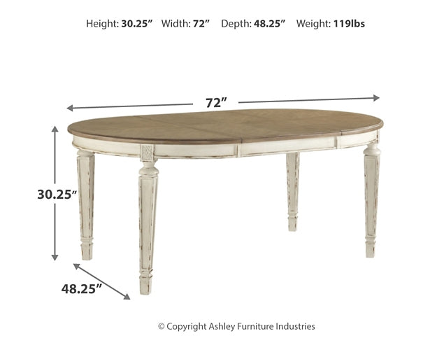 Realyn Dining Table and 4 Chairs Milwaukee Furniture of Chicago - Furniture Store in Chicago Serving Humbolt Park, Roscoe Village, Avondale, & Homan Square