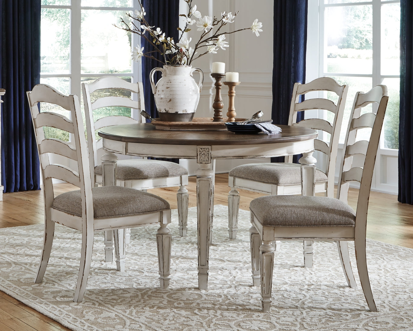 Realyn Dining Table and 4 Chairs Milwaukee Furniture of Chicago - Furniture Store in Chicago Serving Humbolt Park, Roscoe Village, Avondale, & Homan Square