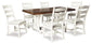 Valebeck Dining Table and 6 Chairs Milwaukee Furniture of Chicago - Furniture Store in Chicago Serving Humbolt Park, Roscoe Village, Avondale, & Homan Square