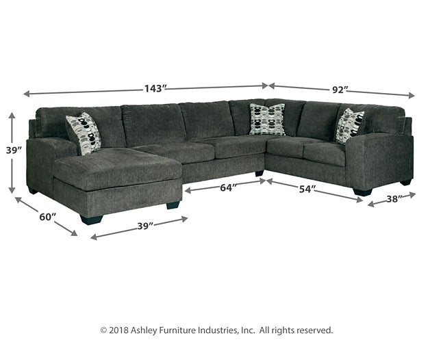 Ballinasloe 3-Piece Sectional with Ottoman Milwaukee Furniture of Chicago - Furniture Store in Chicago Serving Humbolt Park, Roscoe Village, Avondale, & Homan Square
