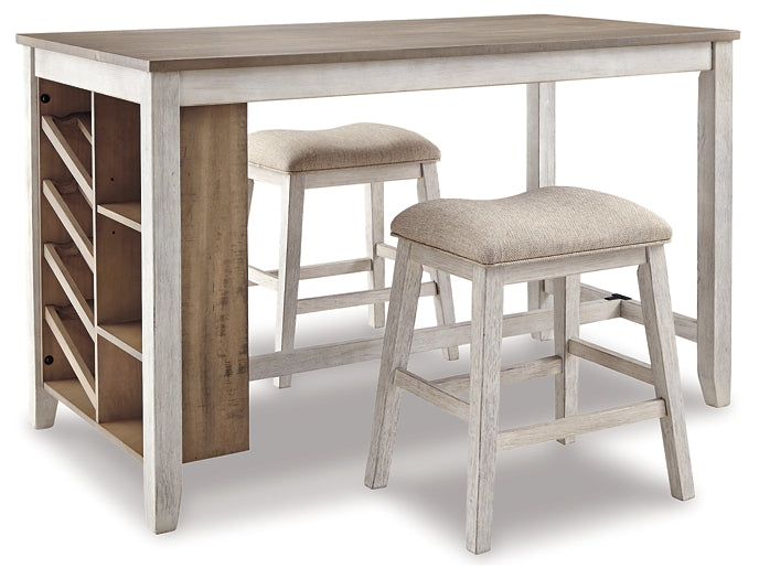 Skempton Counter Height Dining Table and 2 Barstools Milwaukee Furniture of Chicago - Furniture Store in Chicago Serving Humbolt Park, Roscoe Village, Avondale, & Homan Square
