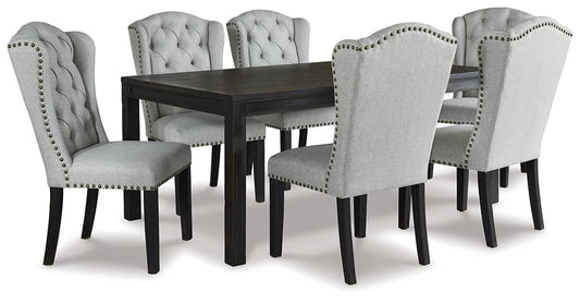 Jeanette Dining Table and 6 Chairs Milwaukee Furniture of Chicago - Furniture Store in Chicago Serving Humbolt Park, Roscoe Village, Avondale, & Homan Square