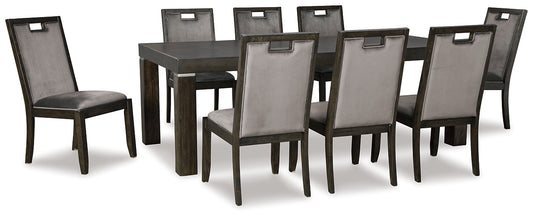 Hyndell Dining Table and 8 Chairs Milwaukee Furniture of Chicago - Furniture Store in Chicago Serving Humbolt Park, Roscoe Village, Avondale, & Homan Square
