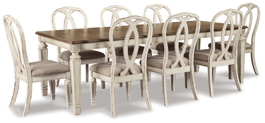Realyn Dining Table and 8 Chairs Milwaukee Furniture of Chicago - Furniture Store in Chicago Serving Humbolt Park, Roscoe Village, Avondale, & Homan Square