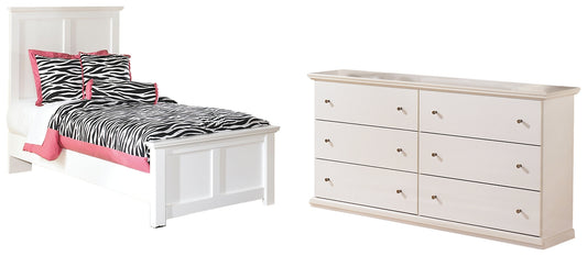 Bostwick Shoals Twin Panel Bed with Dresser Milwaukee Furniture of Chicago - Furniture Store in Chicago Serving Humbolt Park, Roscoe Village, Avondale, & Homan Square