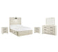 Cambeck Full Panel Bed with 4 Storage Drawers with Mirrored Dresser and 2 Nightstands Milwaukee Furniture of Chicago - Furniture Store in Chicago Serving Humbolt Park, Roscoe Village, Avondale, & Homan Square