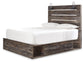 Drystan Queen Panel Bed with 4 Storage Drawers with Mirrored Dresser and 2 Nightstands Milwaukee Furniture of Chicago - Furniture Store in Chicago Serving Humbolt Park, Roscoe Village, Avondale, & Homan Square