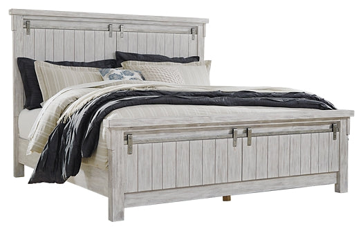 Brashland Queen Panel Bed with Mirrored Dresser Milwaukee Furniture of Chicago - Furniture Store in Chicago Serving Humbolt Park, Roscoe Village, Avondale, & Homan Square
