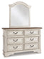 Realyn Twin Panel Bed with Mirrored Dresser Milwaukee Furniture of Chicago - Furniture Store in Chicago Serving Humbolt Park, Roscoe Village, Avondale, & Homan Square