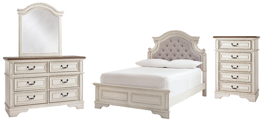 Realyn Full Panel Bed with Mirrored Dresser and Chest Milwaukee Furniture of Chicago - Furniture Store in Chicago Serving Humbolt Park, Roscoe Village, Avondale, & Homan Square