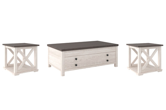 Dorrinson Coffee Table with 2 End Tables Milwaukee Furniture of Chicago - Furniture Store in Chicago Serving Humbolt Park, Roscoe Village, Avondale, & Homan Square