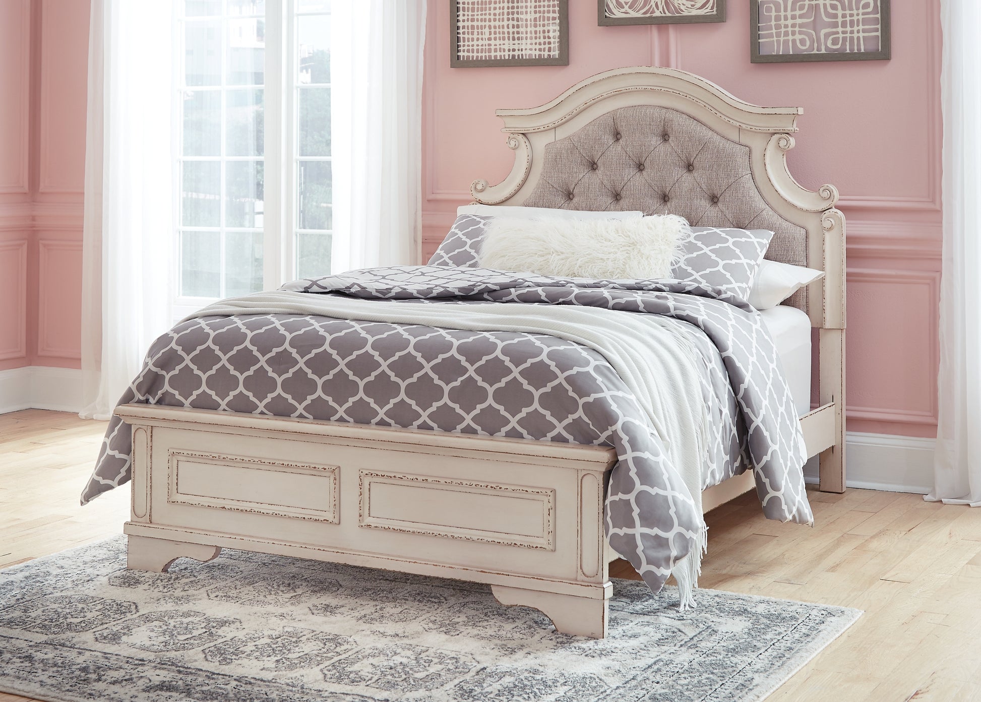 Realyn Full Panel Bed with Mirrored Dresser Milwaukee Furniture of Chicago - Furniture Store in Chicago Serving Humbolt Park, Roscoe Village, Avondale, & Homan Square