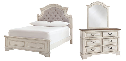 Realyn Full Panel Bed with Mirrored Dresser Milwaukee Furniture of Chicago - Furniture Store in Chicago Serving Humbolt Park, Roscoe Village, Avondale, & Homan Square