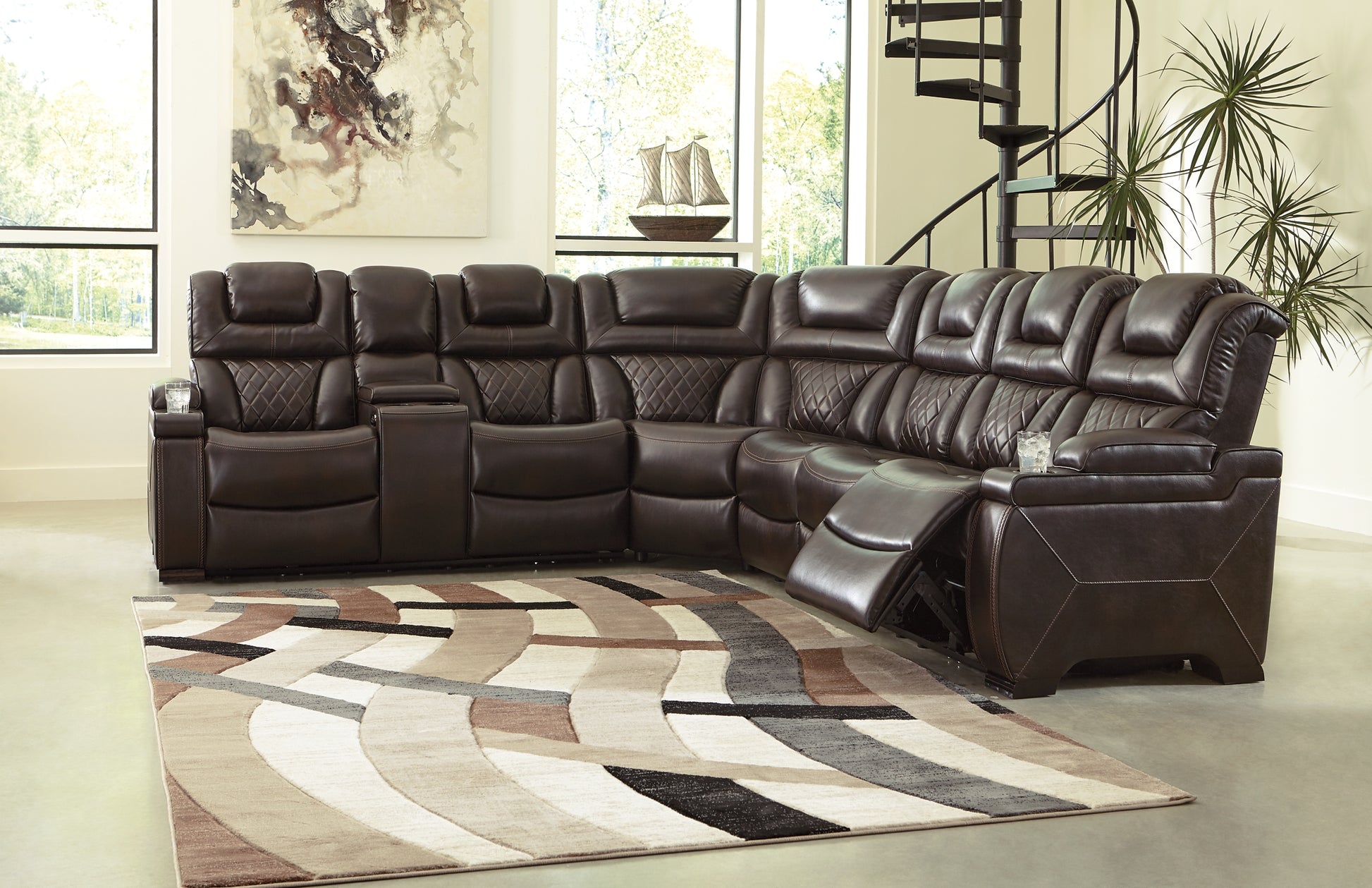 Warnerton 3-Piece Sectional with Recliner Milwaukee Furniture of Chicago - Furniture Store in Chicago Serving Humbolt Park, Roscoe Village, Avondale, & Homan Square