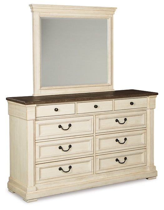 Bolanburg King Panel Bed with Mirrored Dresser and Chest Milwaukee Furniture of Chicago - Furniture Store in Chicago Serving Humbolt Park, Roscoe Village, Avondale, & Homan Square