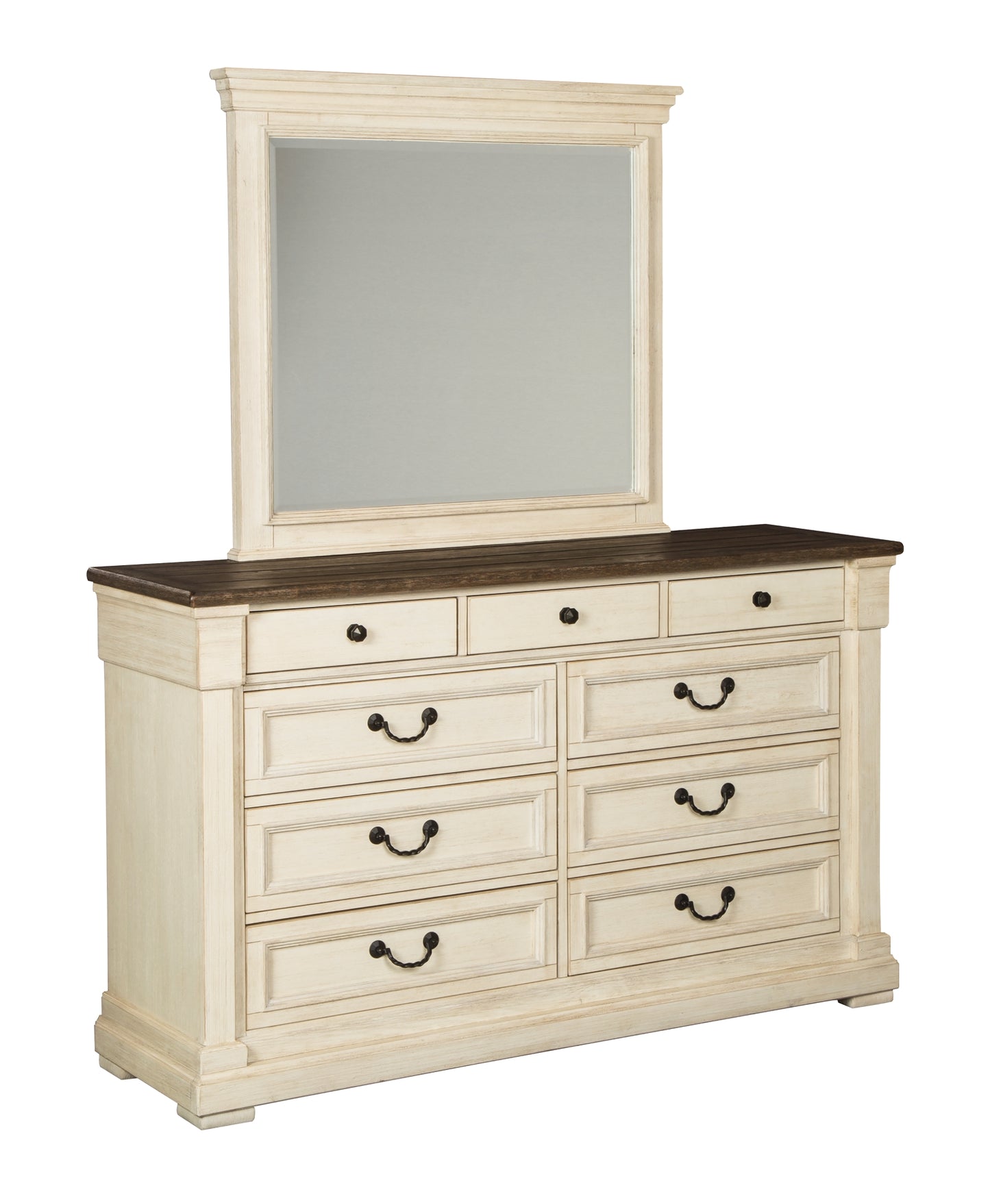 Bolanburg California King Panel Bed with Mirrored Dresser, Chest and Nightstand Milwaukee Furniture of Chicago - Furniture Store in Chicago Serving Humbolt Park, Roscoe Village, Avondale, & Homan Square