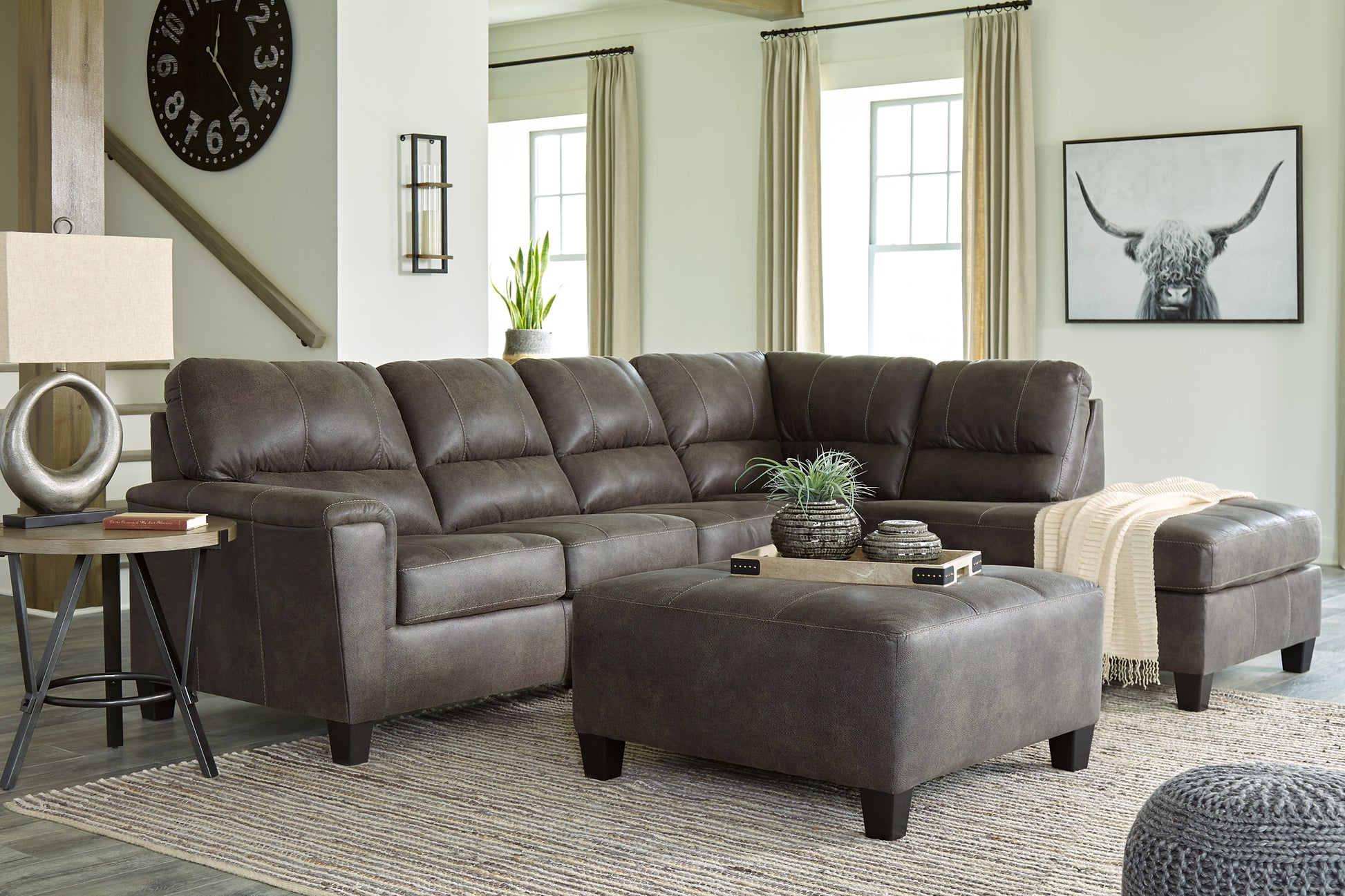 Navi 2-Piece Sectional with Ottoman Milwaukee Furniture of Chicago - Furniture Store in Chicago Serving Humbolt Park, Roscoe Village, Avondale, & Homan Square