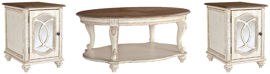 Realyn Coffee Table with 2 End Tables Milwaukee Furniture of Chicago - Furniture Store in Chicago Serving Humbolt Park, Roscoe Village, Avondale, & Homan Square